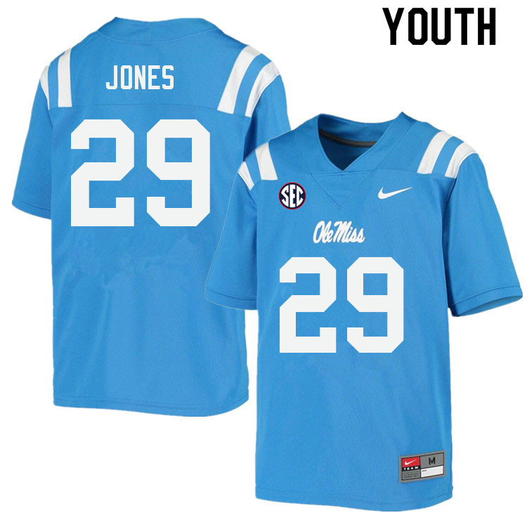 Youth #29 Matt Jones Ole Miss Rebels College Football Jerseys Sale-Power Blue - Click Image to Close